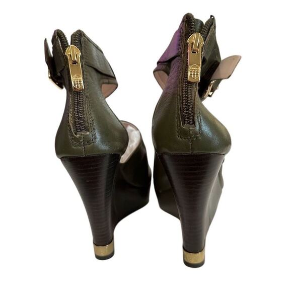 Vince Camuto Women's Olive Green Wedge Sandals Size 6.5M - Standard - Picture 10 of 13